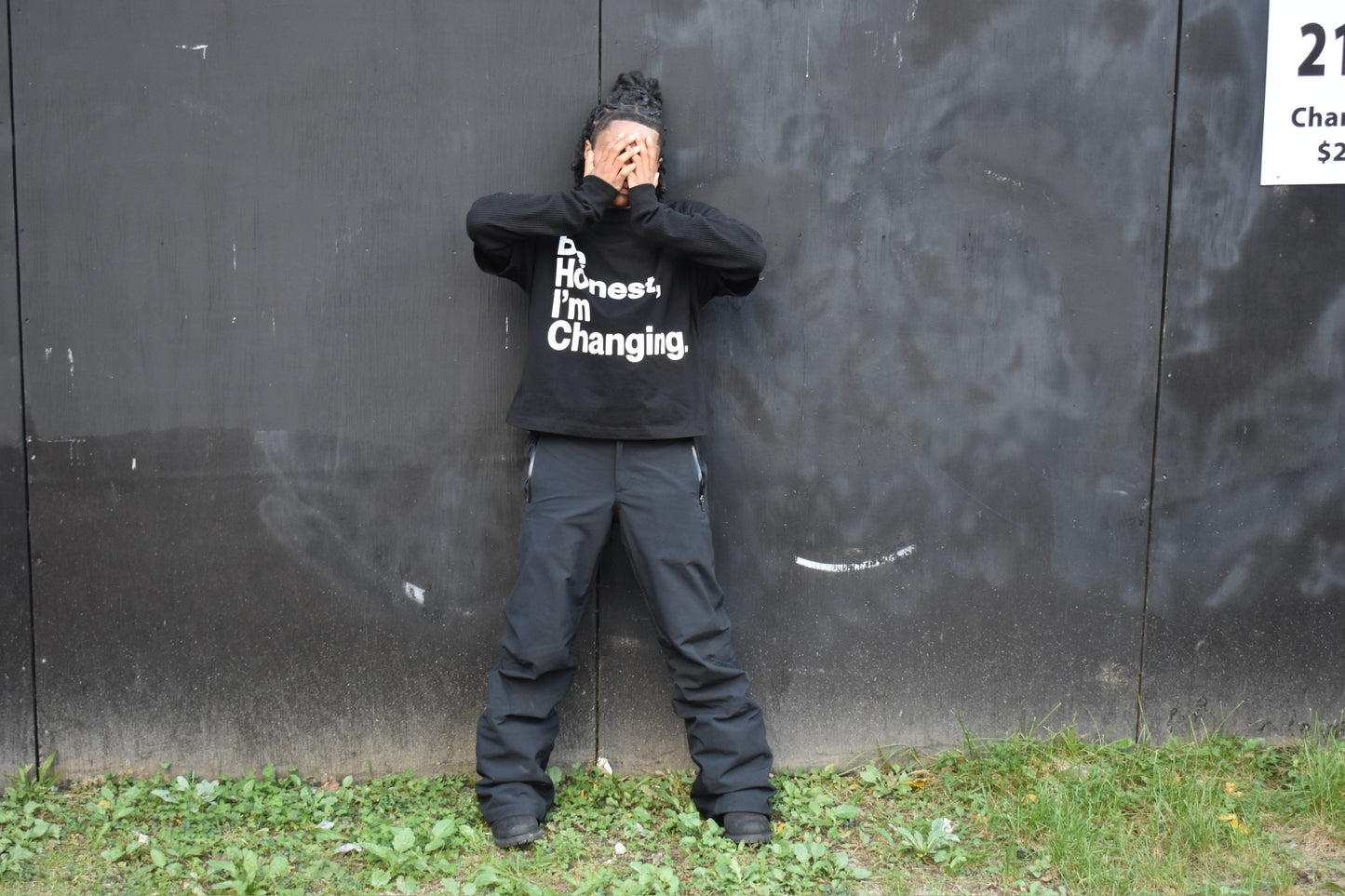 "BE HONEST" TEE BLACK