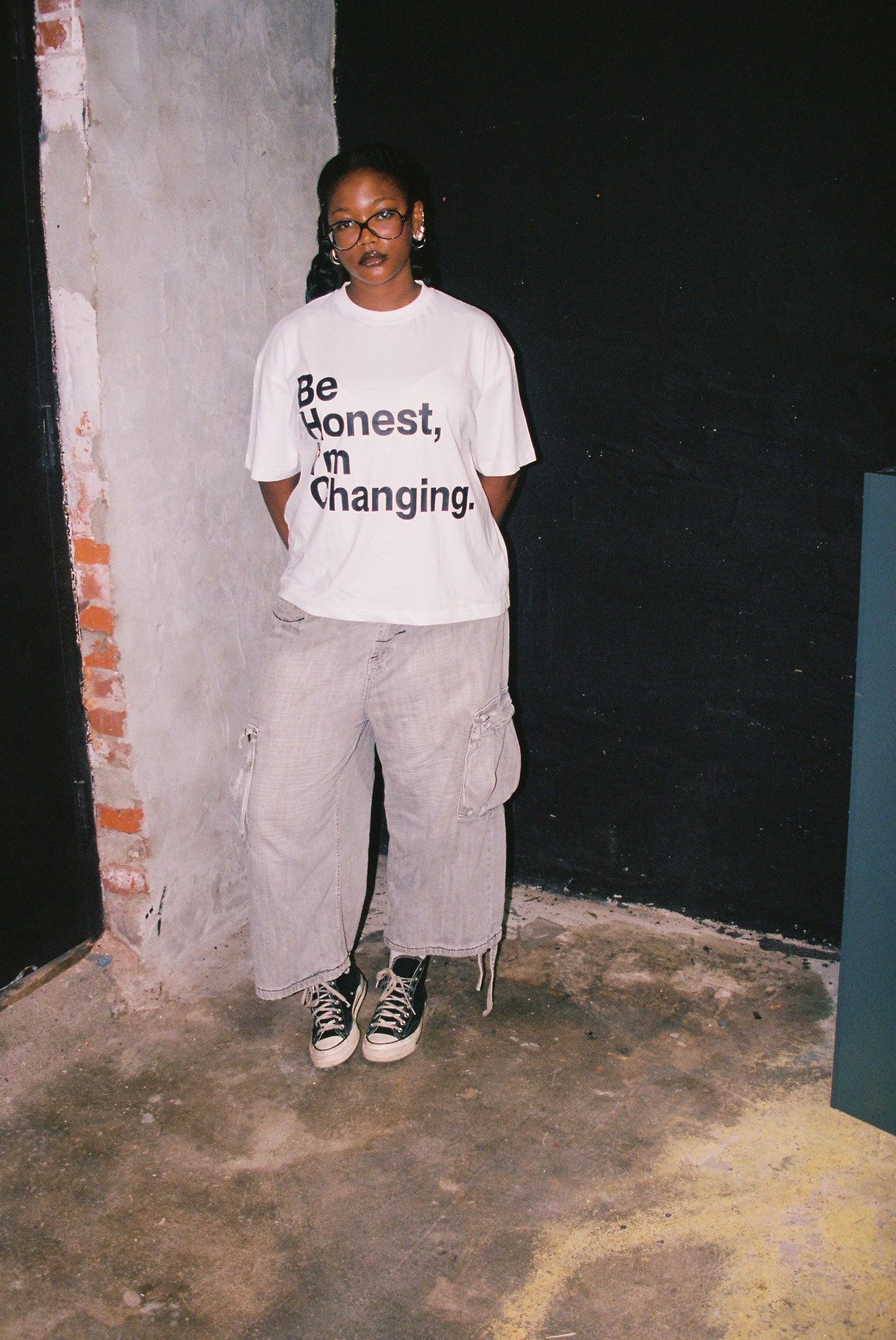 "BE HONEST" TEE WHITE