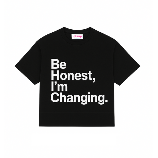 "BE HONEST" TEE BLACK